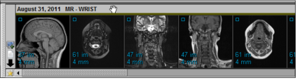 Hand cursor in study panel