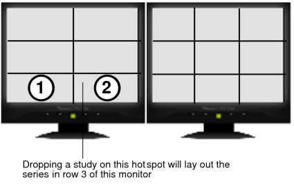 Series layout in row 3 of first monitor