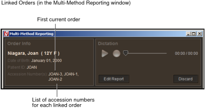 Accession number for linked orders in MMR window
