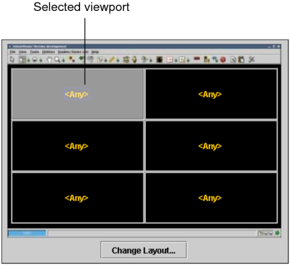 Selected viewport is highlighted
