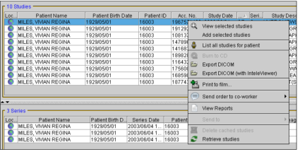 List All Studies for Patient