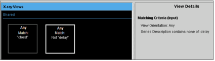 Match criteria in view details panel