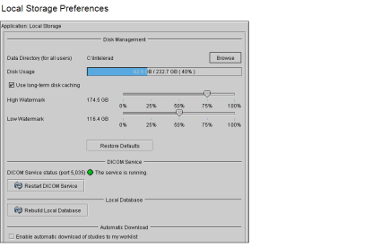 Local storage preferences