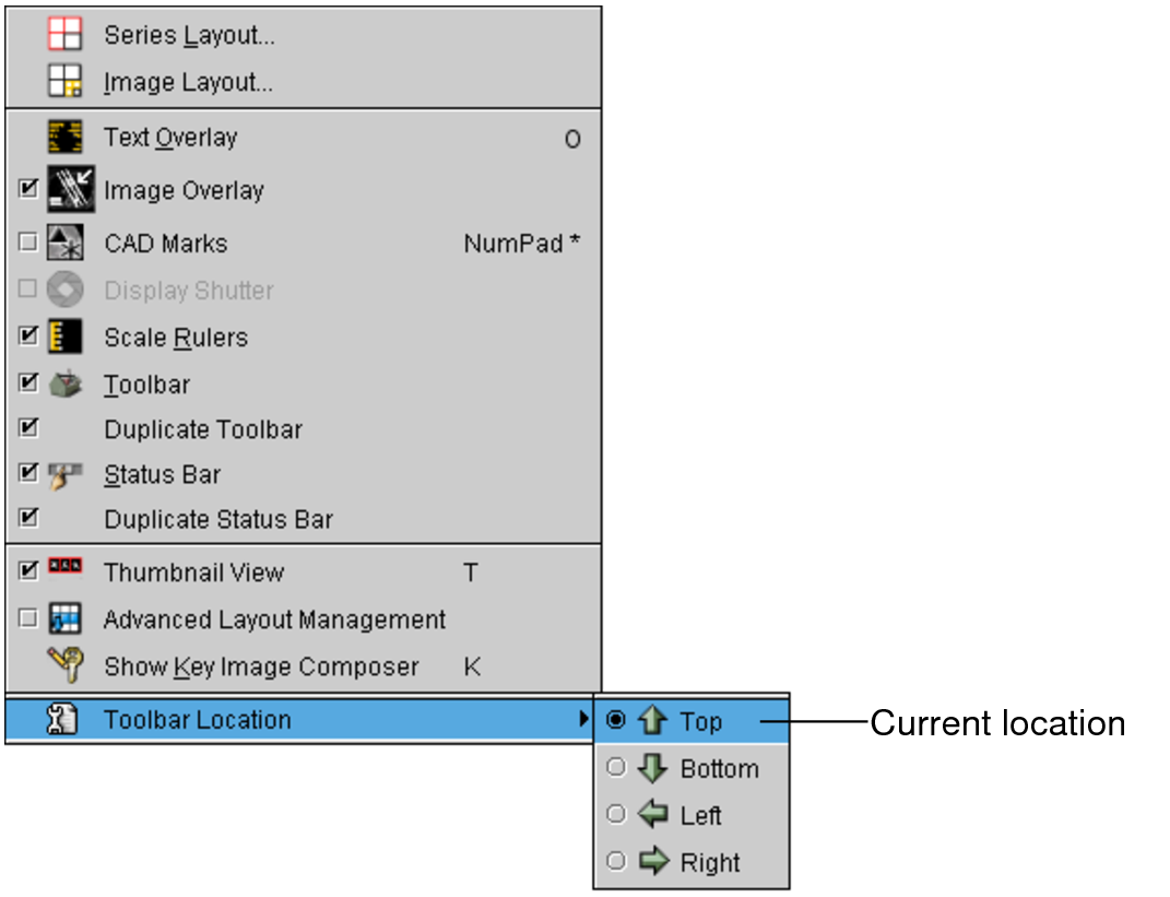 Setting the Toolbar Location