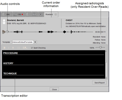 Current Oder for Dictation