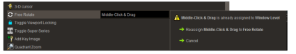 Reassign button to tool