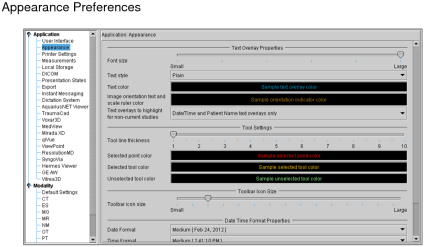 Appearance preferences