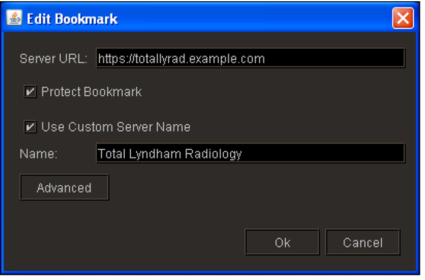 New Bookmark dialog