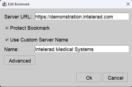 New Bookmark dialog
