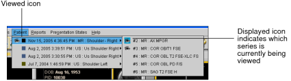 Indication of open series